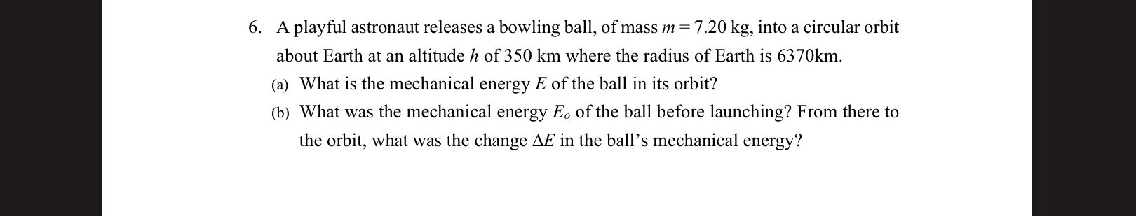 A playful astronaut releases a bowling ball, of