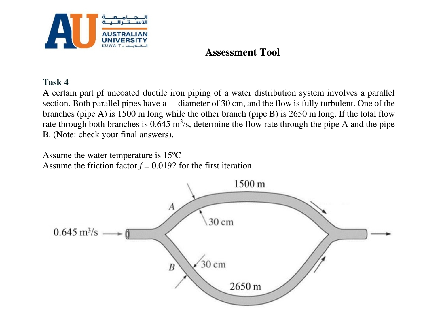 Assessment Tool Task 4 A certain part pf uncoated