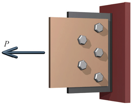 The five - bolt connection shown must support an