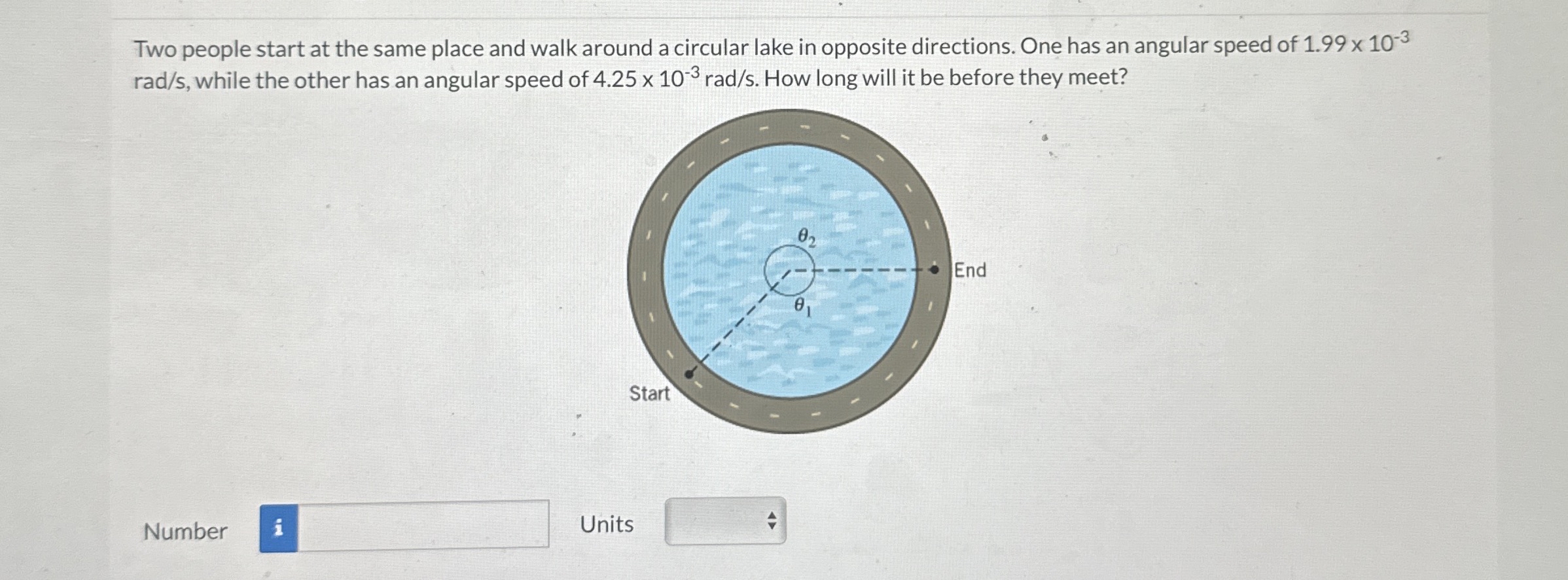 Two people start at the same place and walk