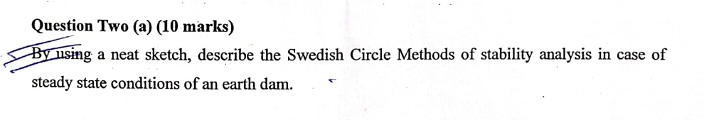 Question Two ( a ) ( 1 0 marks ) By using a neat