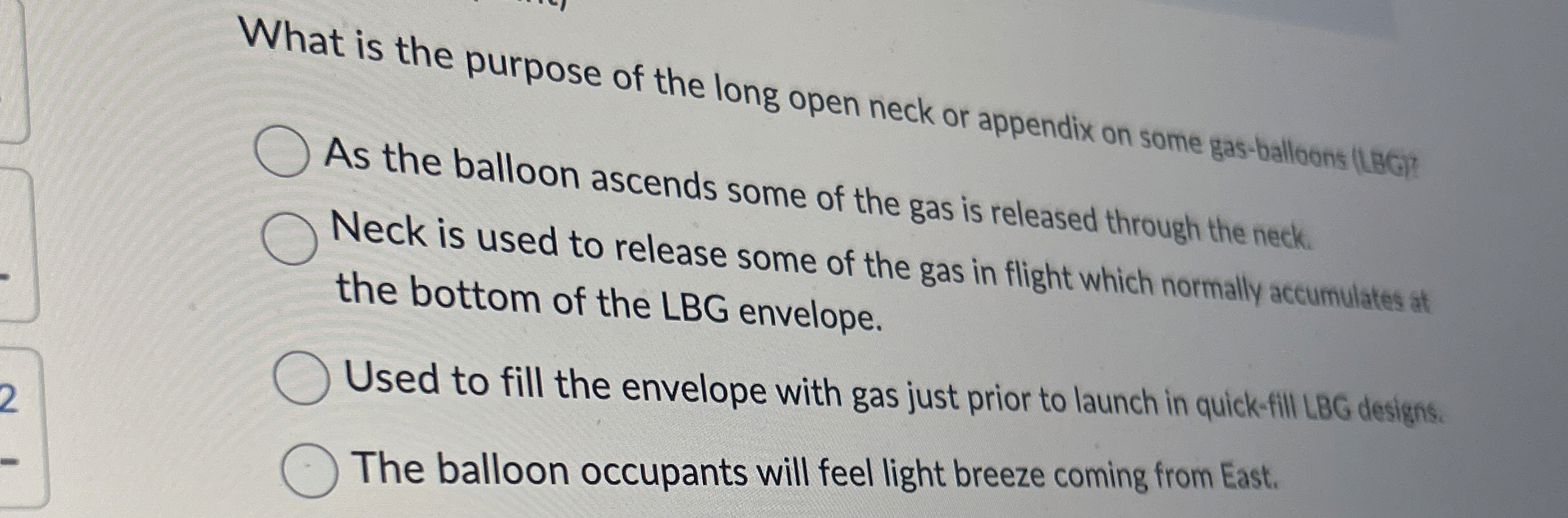 What is the purpose of the long open neck or