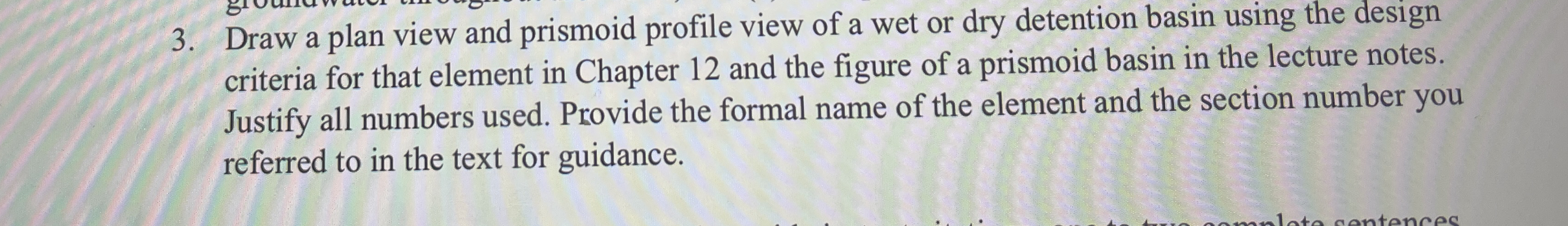 Draw a plan view and prismoid profile view of a