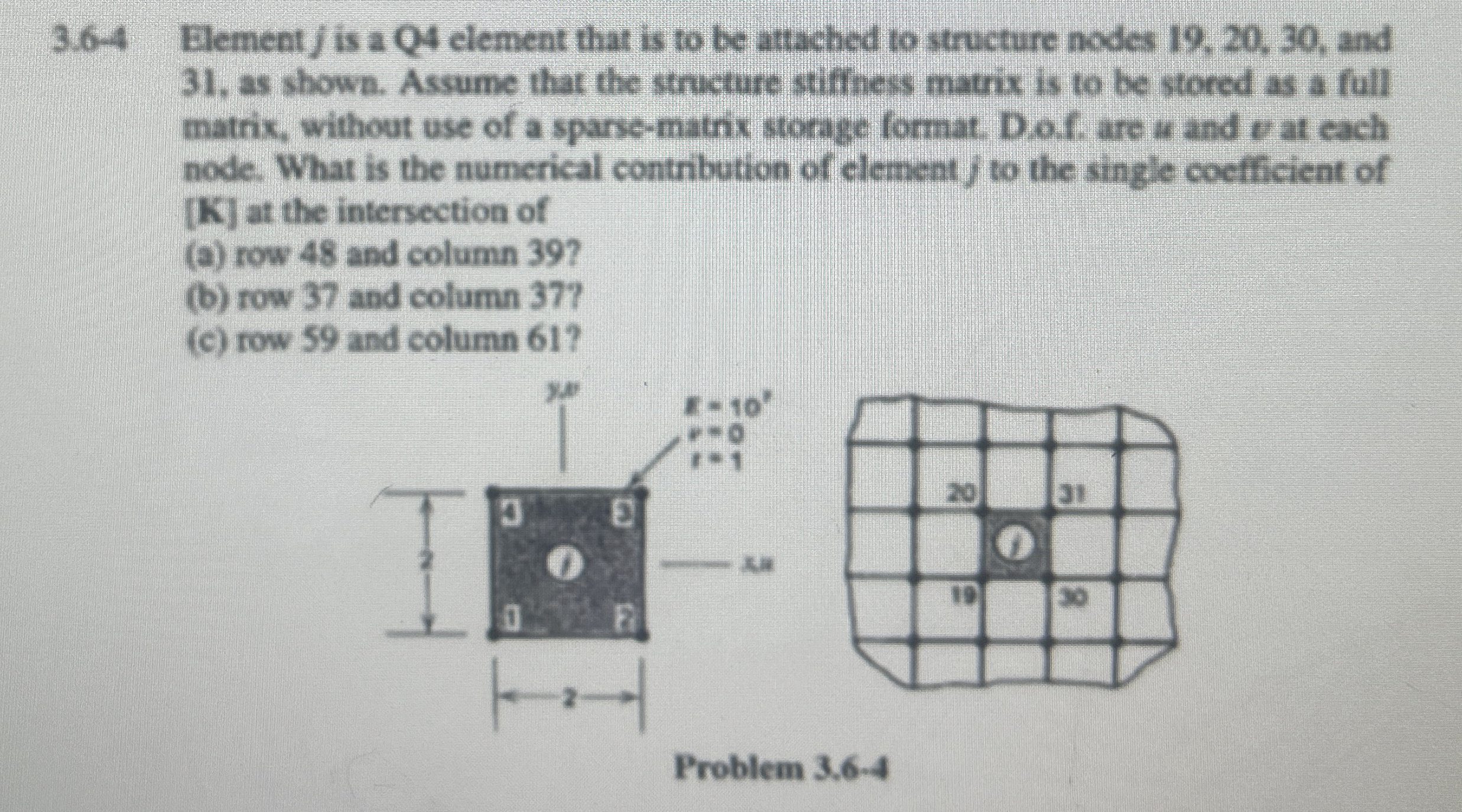 3 . 6 - 4 Element j is a Q 4 element that is to