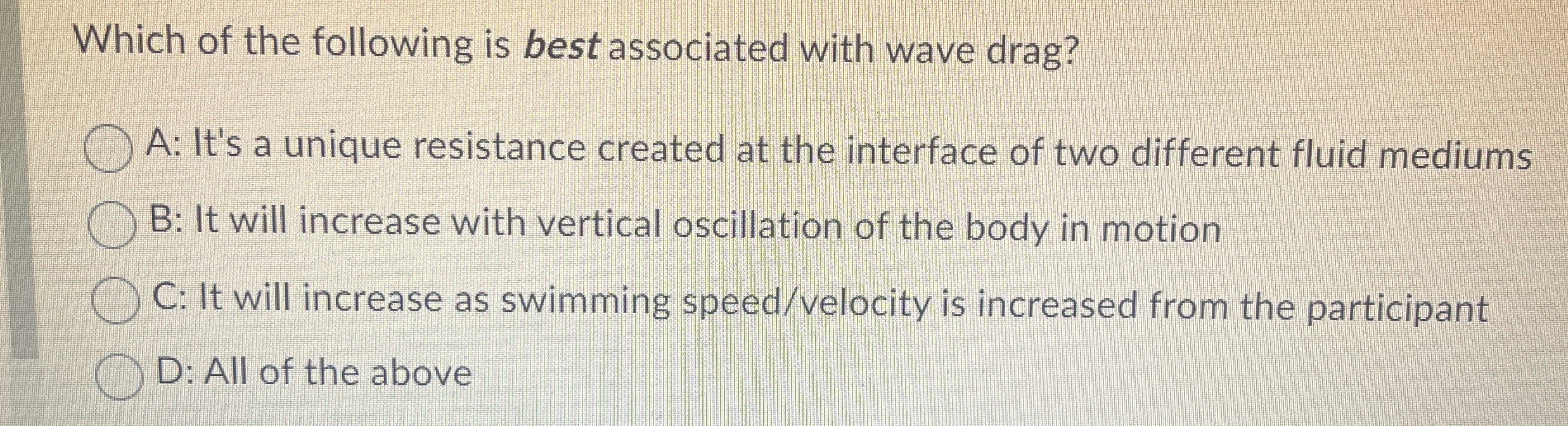 Which of the following is best associated with