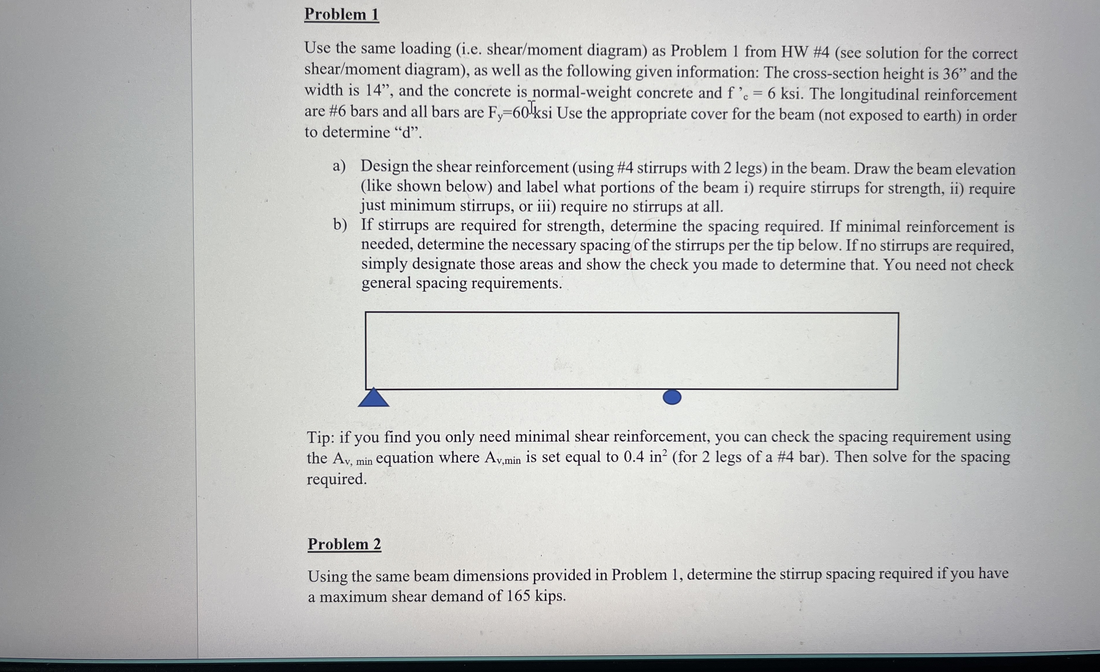 Problem 1 Use the same loading ( i . e . shear /
