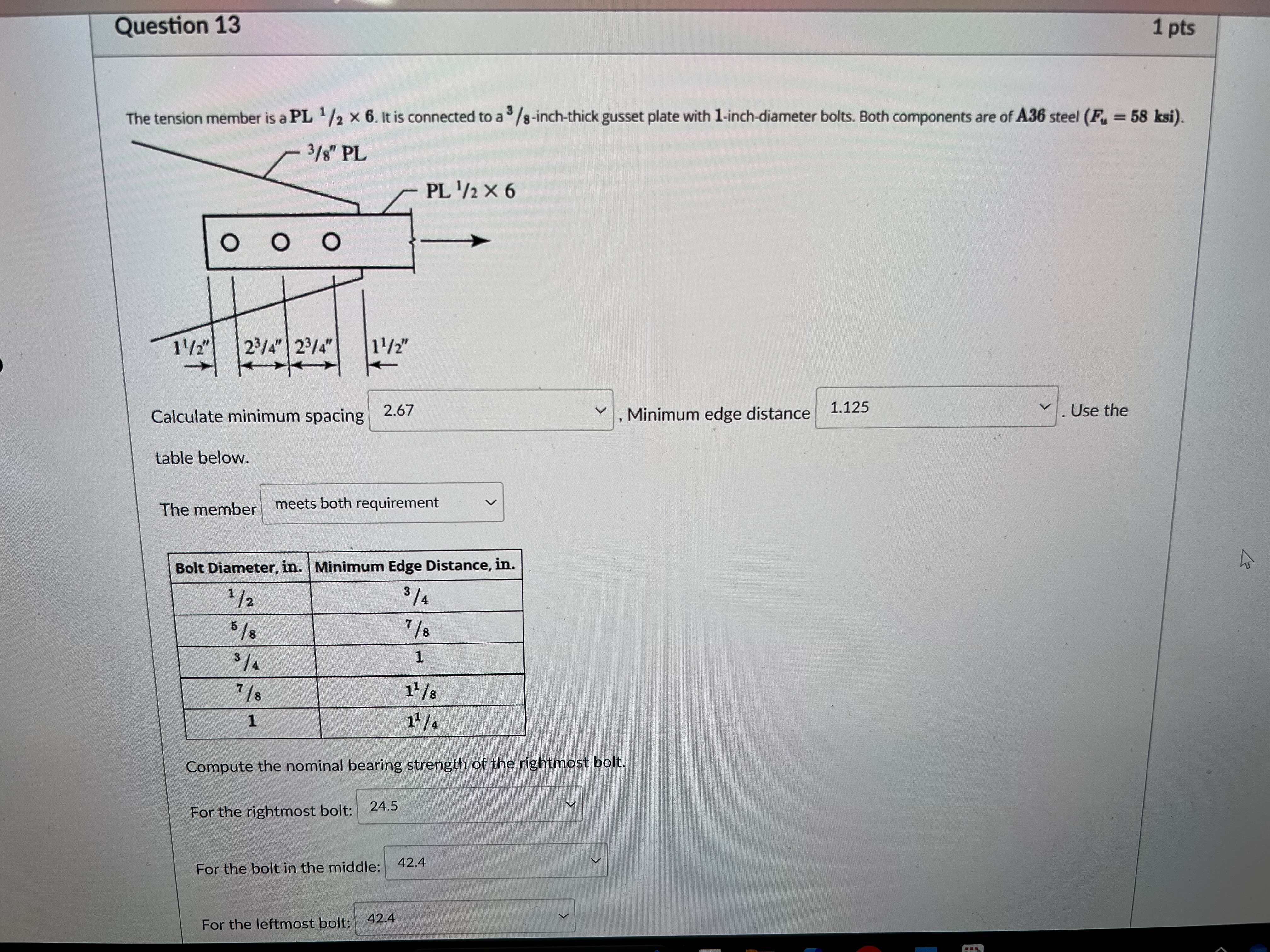 Please show all work and formulas used. I believe