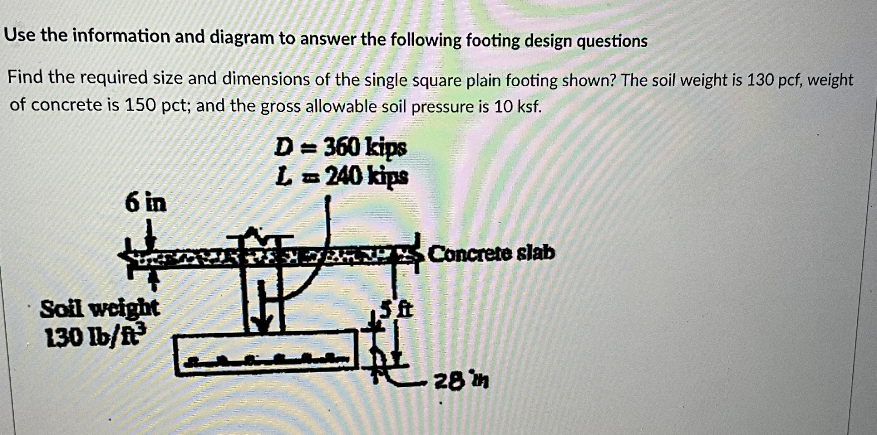 Use the information and diagram to answer the