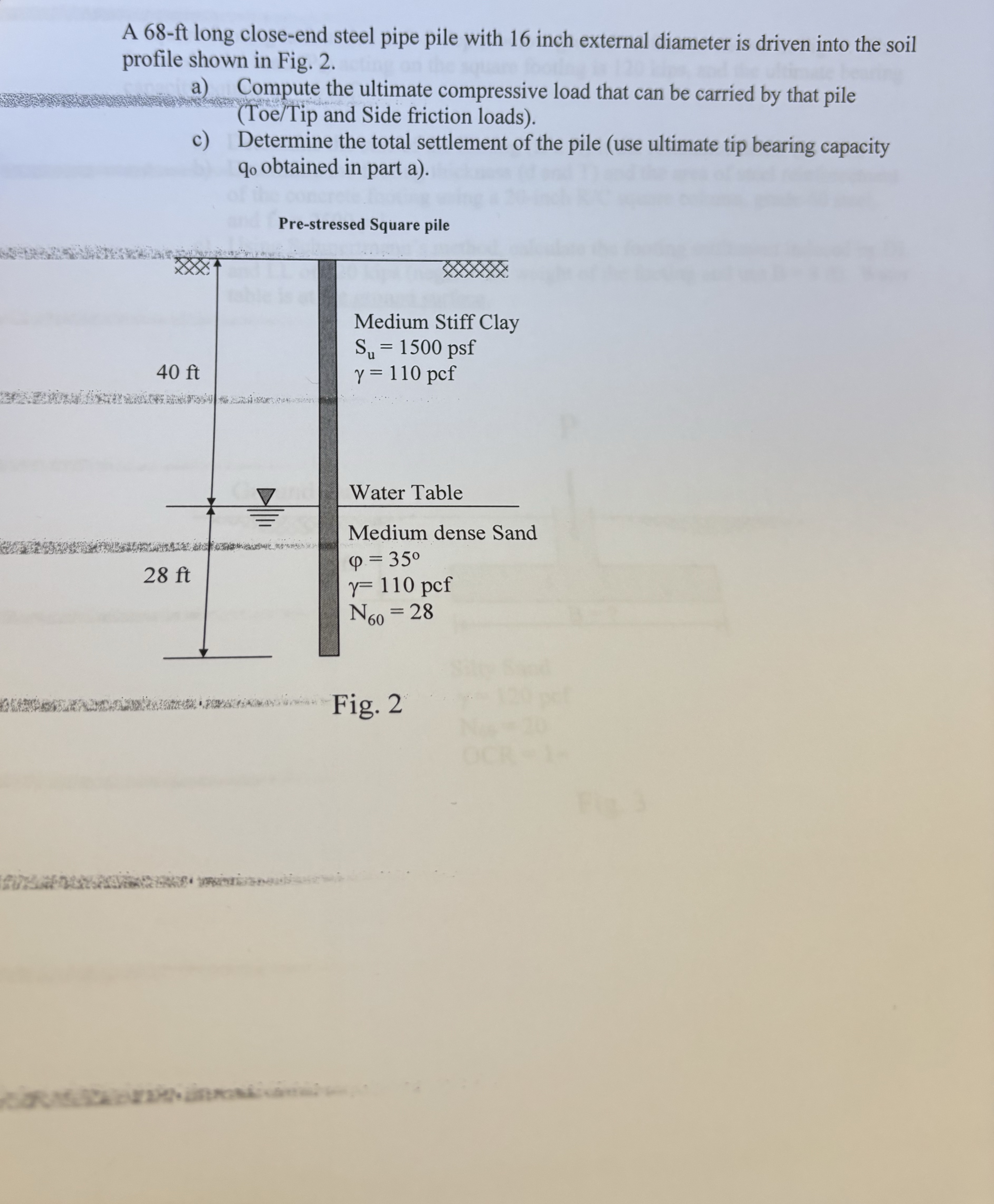 A 6 8 - ft long close - end steel pipe pile with