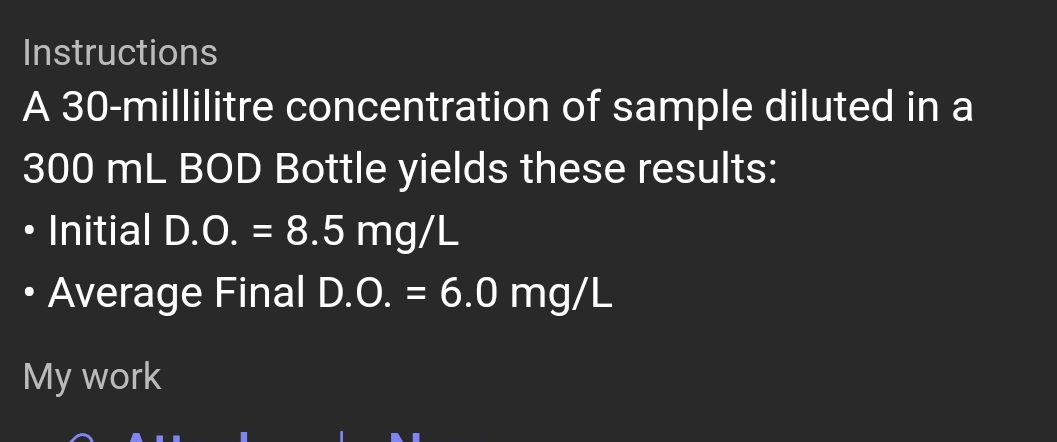 Instructions A 3 0 - millilitre concentration of