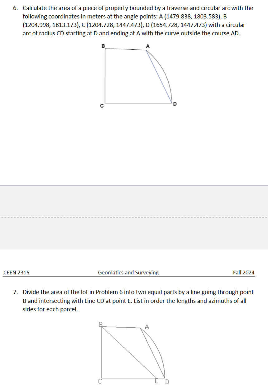 6 . Calculate the area of a piece of property