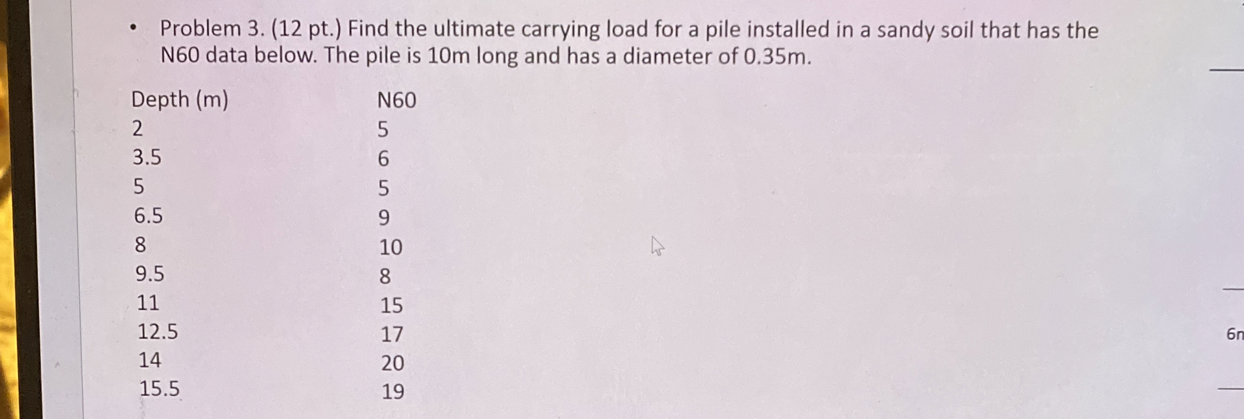 Problem 3 . ( 1 2 pt . ) Find the ultimate