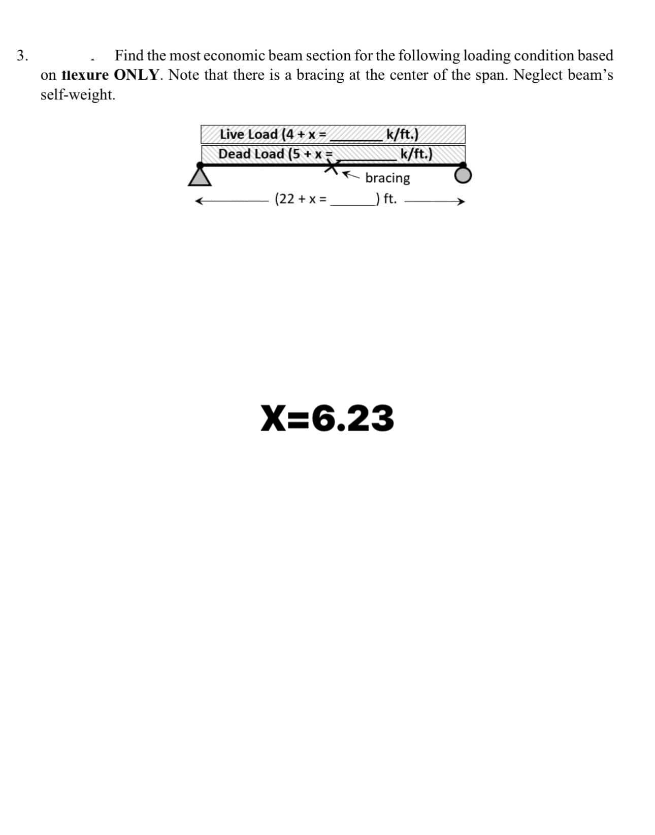 Find the most economic beam section for the