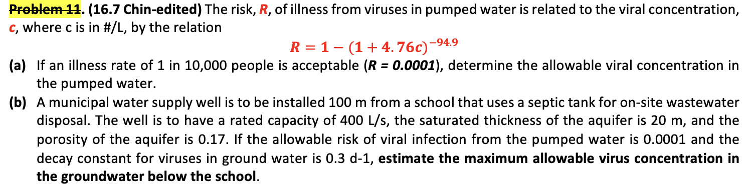 Problem 1 1 . ( 1 6 . 7 Chin - edited ) The risk,