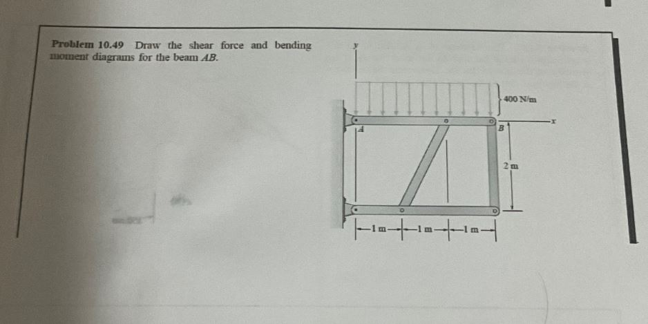 Problem 1 0 . 4 9 Draw the shear force and