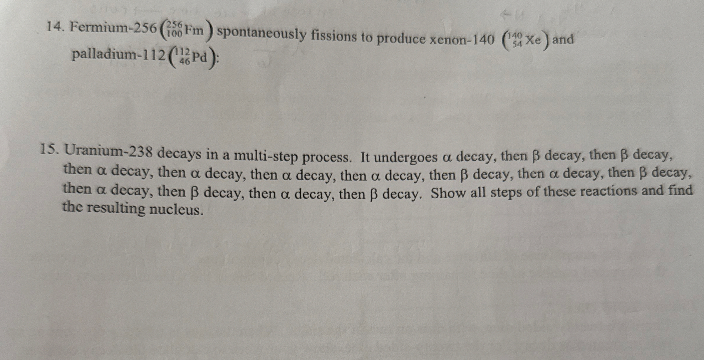 Fermium - 2 5 6 ( 1 0 0 2 5 6 F m ) spontaneously