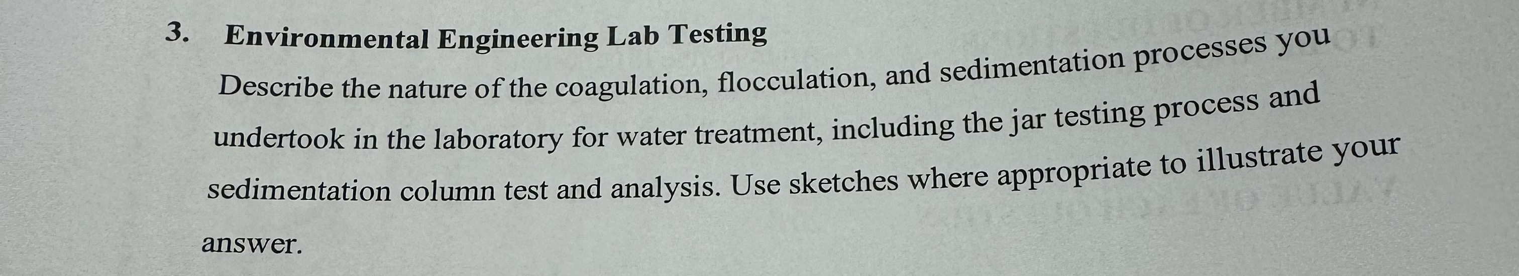 Environmental Engineering Lab Testing Describe