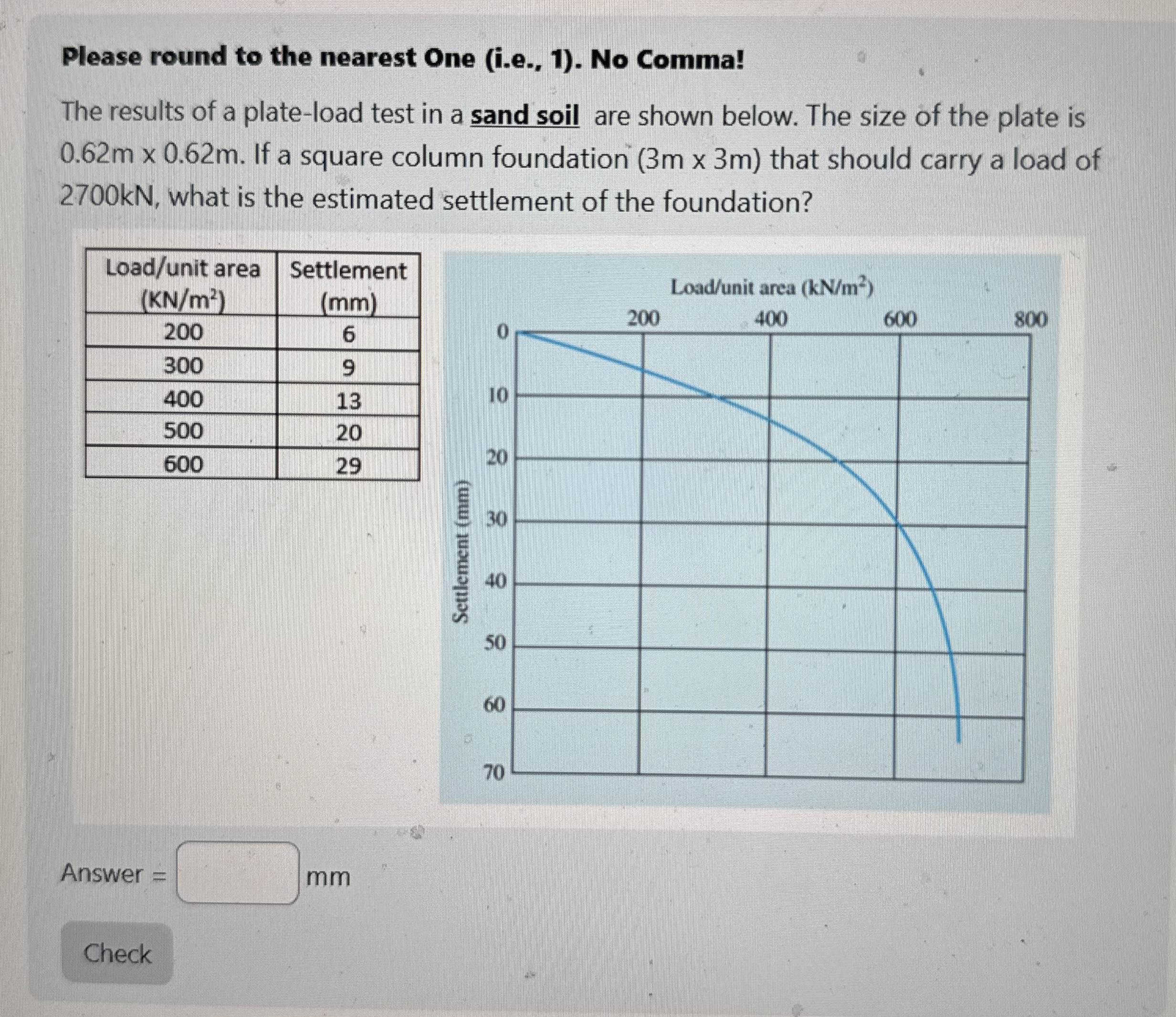 Please round to the nearest One ( i . e . , 1 ) .