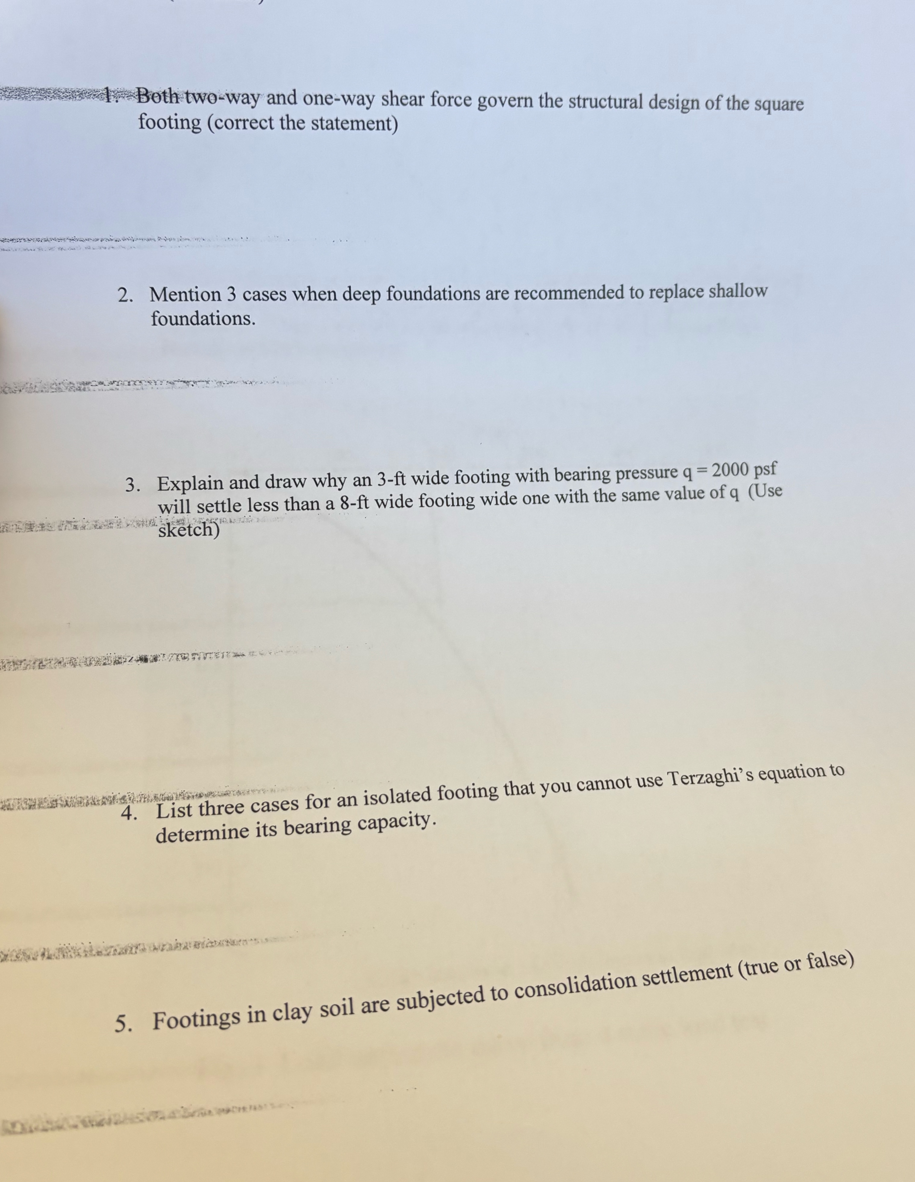 Both two - way and one - way shear force govern