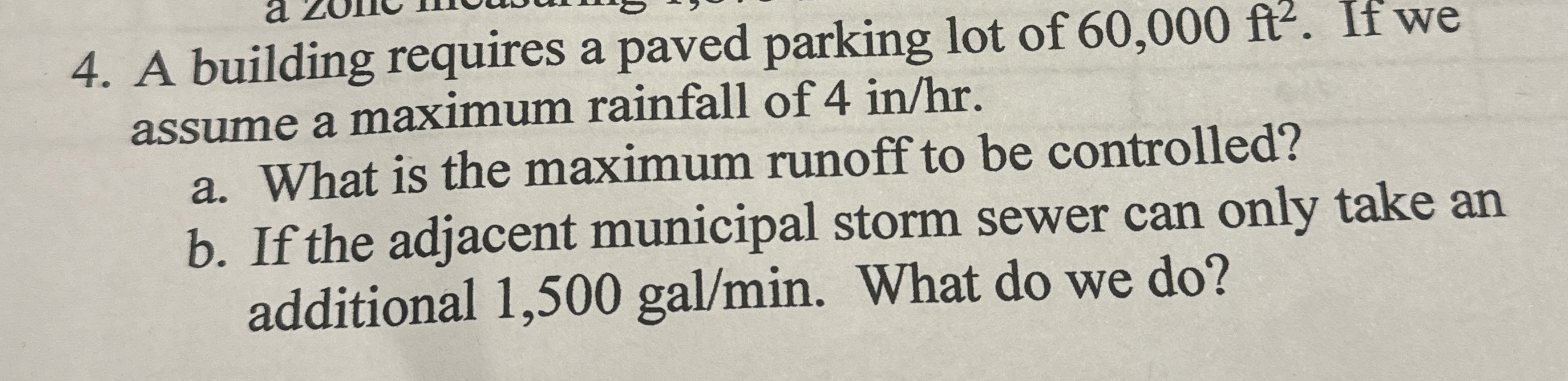 A building requires a paved parking lot of 6 0 ,