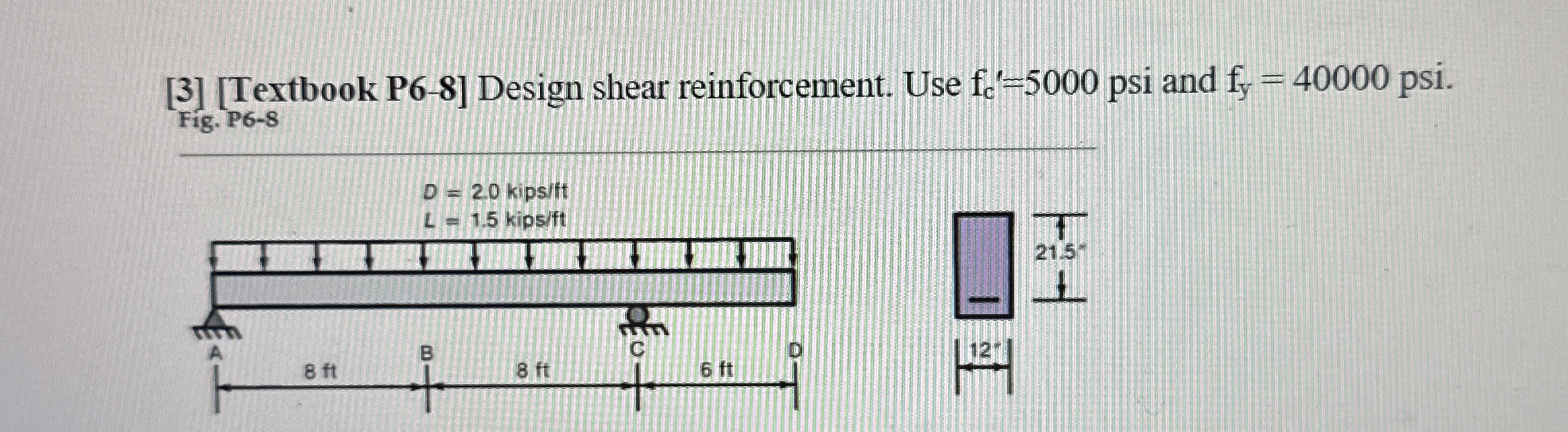 [ 3 ] [ Textbook P 6 - 8 ] Design shear