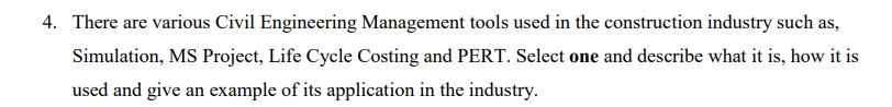 4 . There are various Civil Engineering