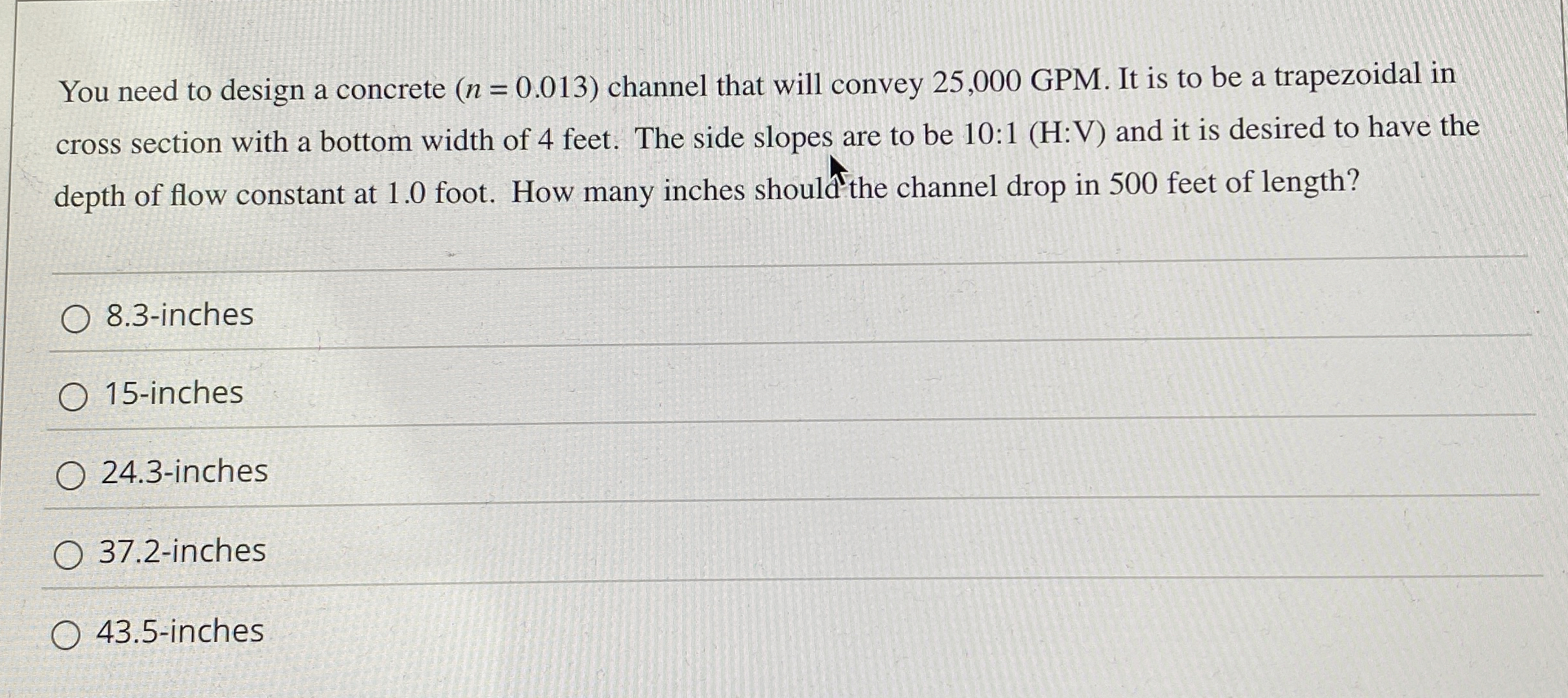 You need to design a concrete ( n = 0 . 0 1 3 )