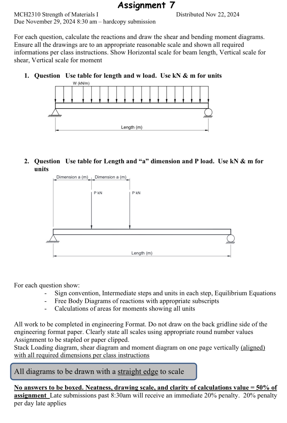 Steps for Assignment 7 MCH 2 3 1 0 Strength of