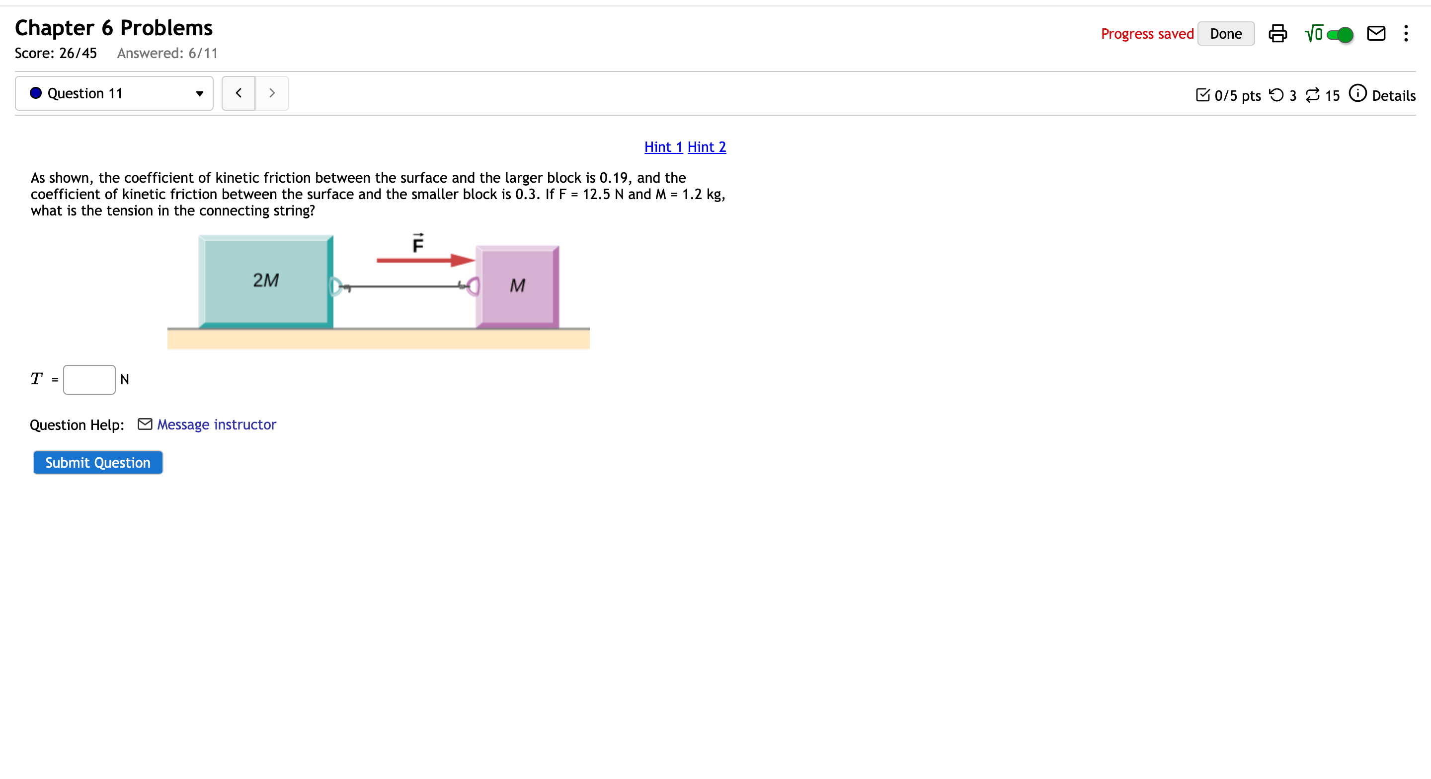 As shown, the coefficient of kinetic friction