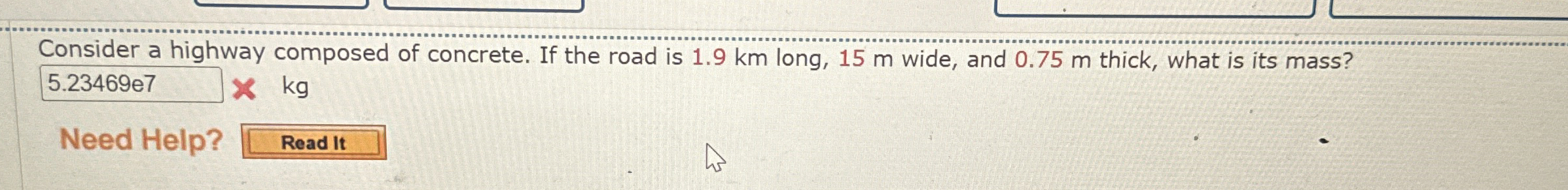 Consider a highway composed of concrete. If the