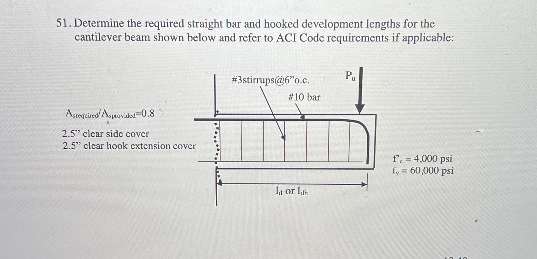 Determine the required straight bar and hooked