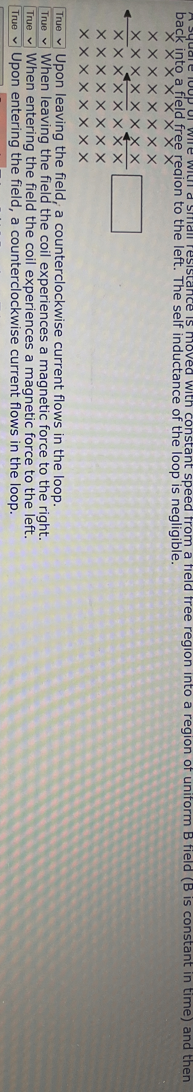 back into a field free reqion to the left. The