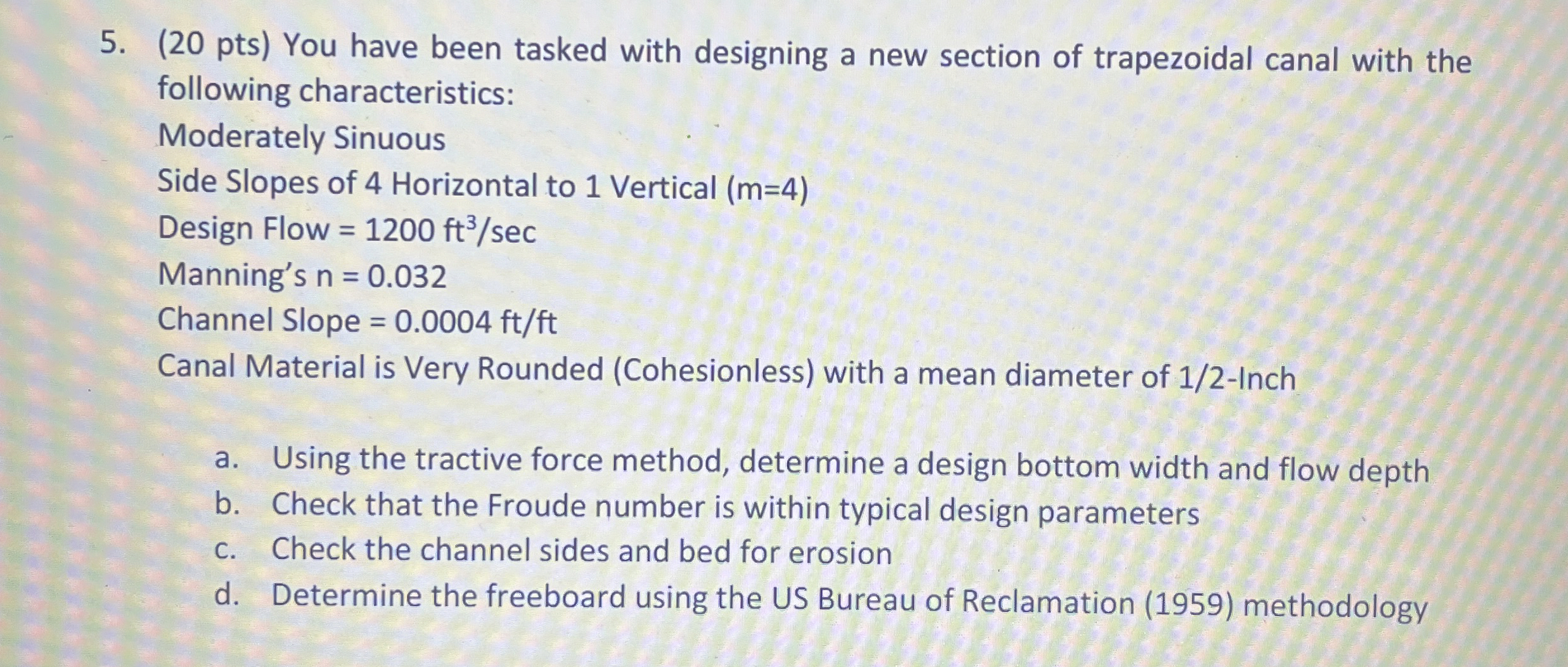 ( 2 0 pts ) You have been tasked with designing a