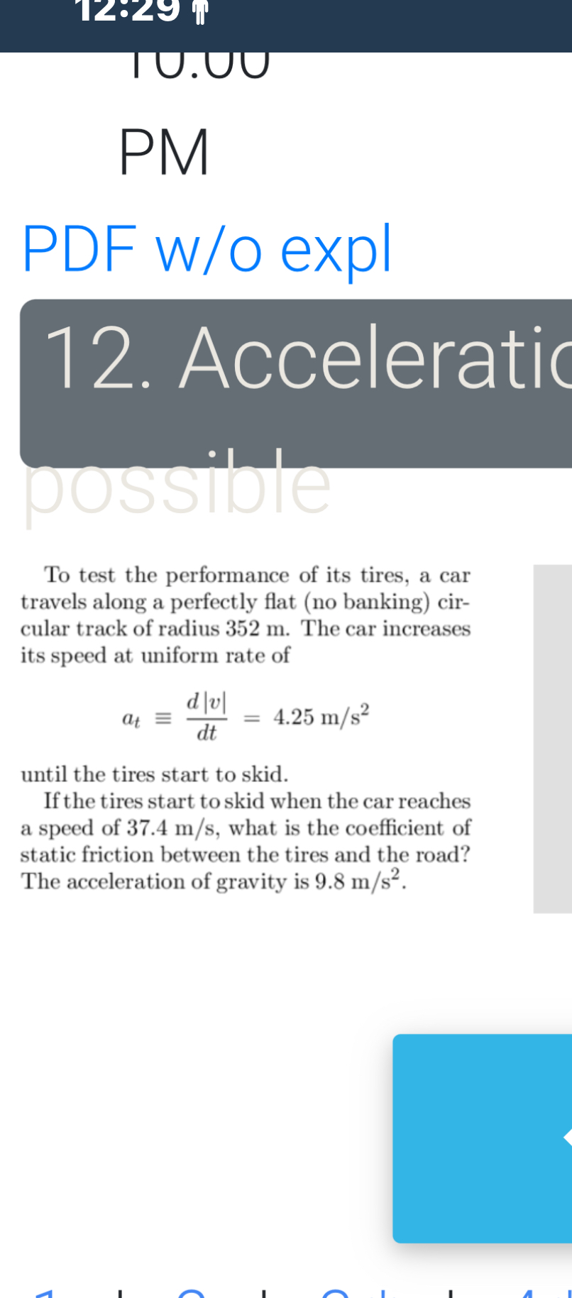 PM PDF W / O expl 1 2 . ACCeleratic To test the
