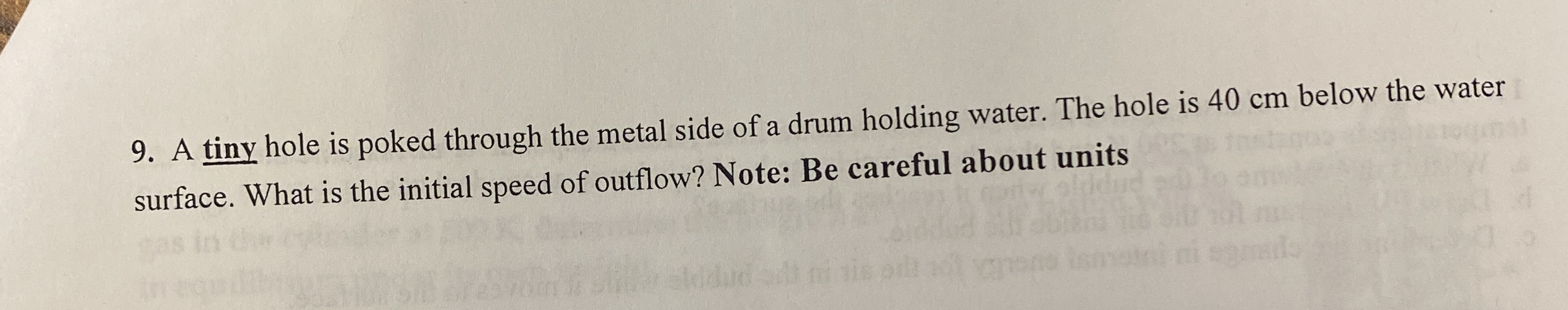 A tiny hole is poked through the metal side of a