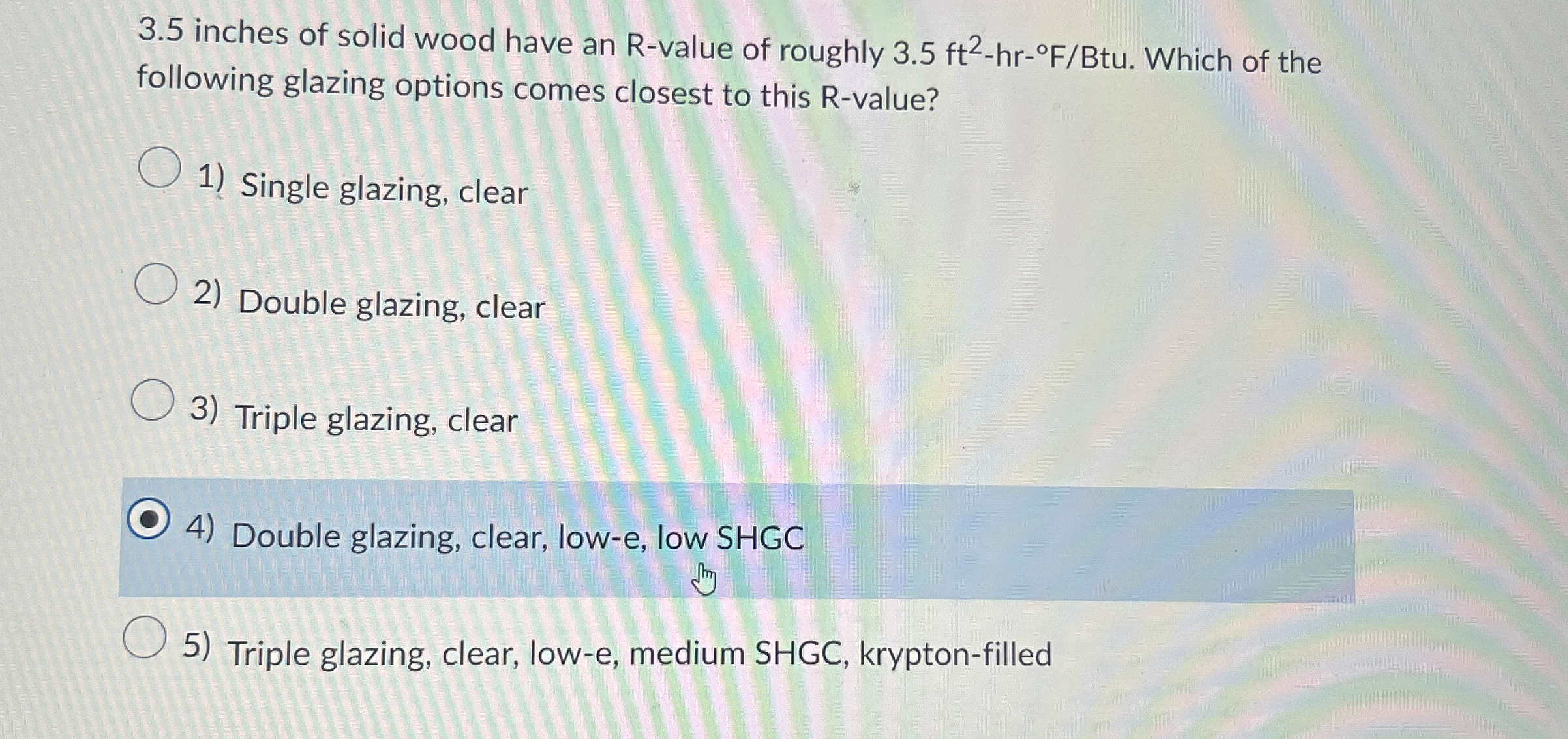 3 . 5 inches of solid wood have an R - value of