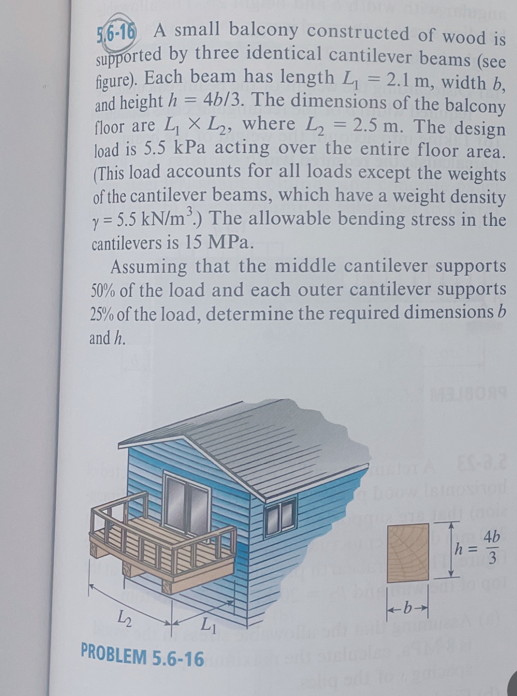 5 . 6 - 1 6 A small balcony constructed of wood