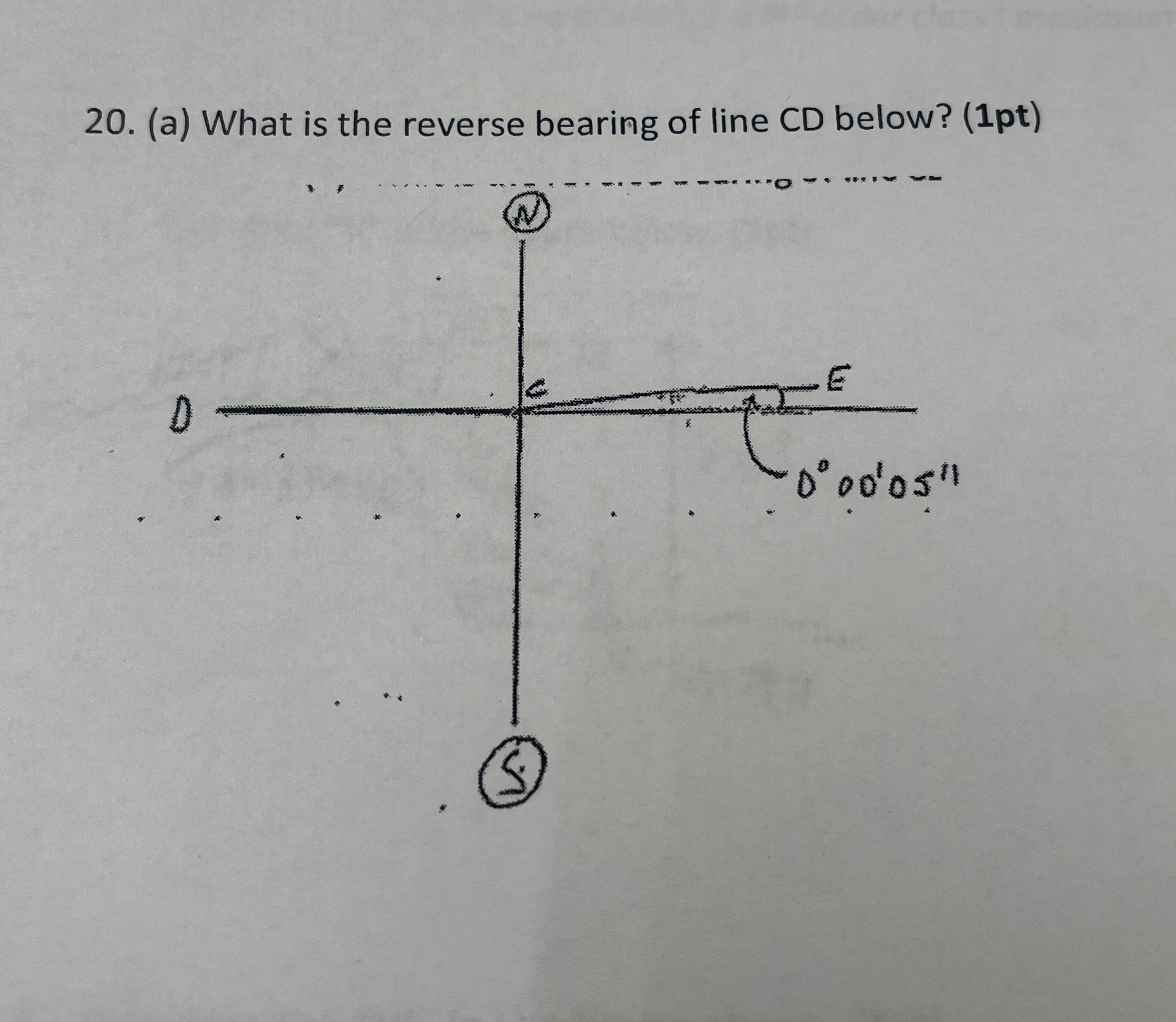 ( a ) What is the reverse bearing of line CD