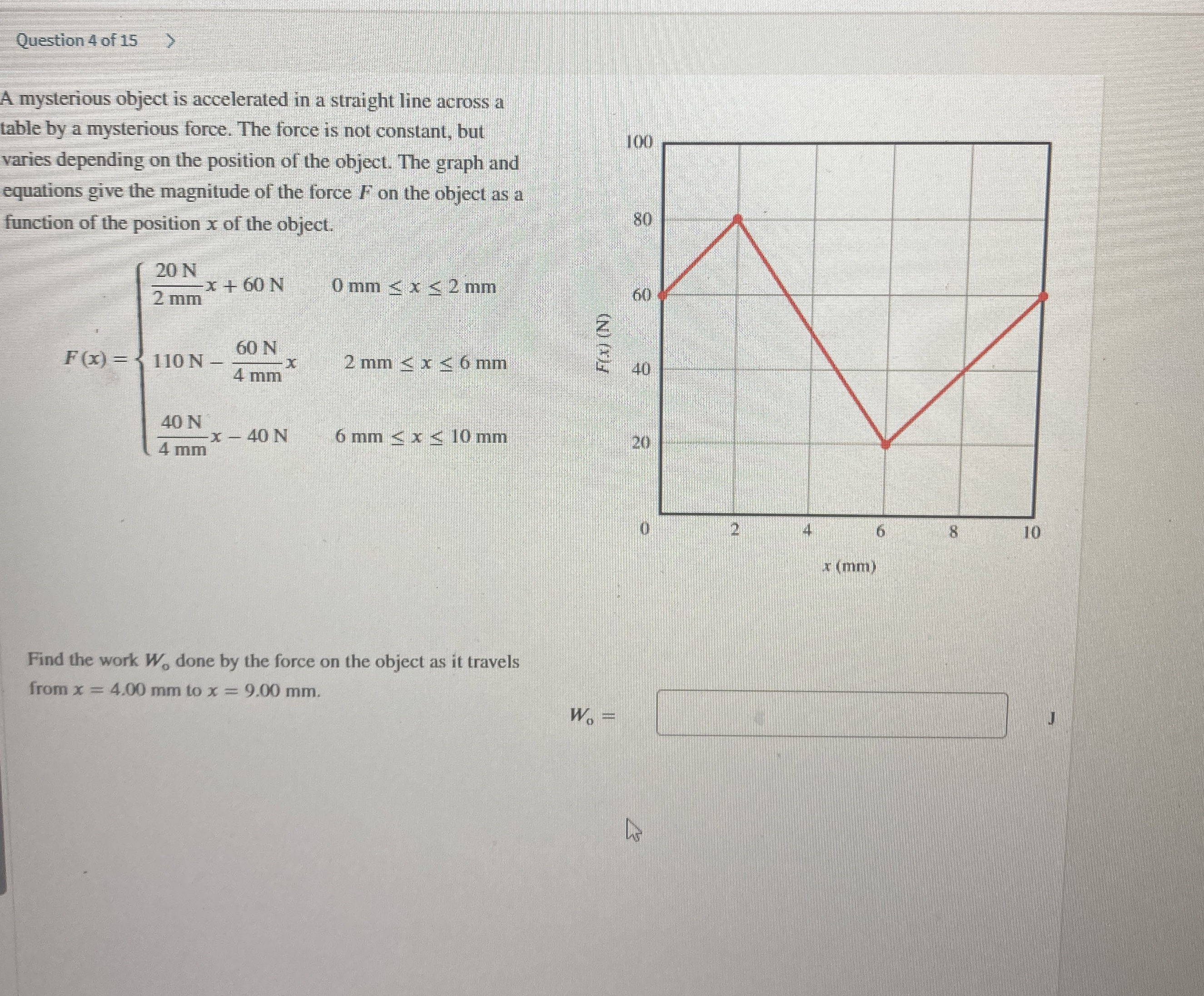 Question 4 of 1 5 A mysterious object is