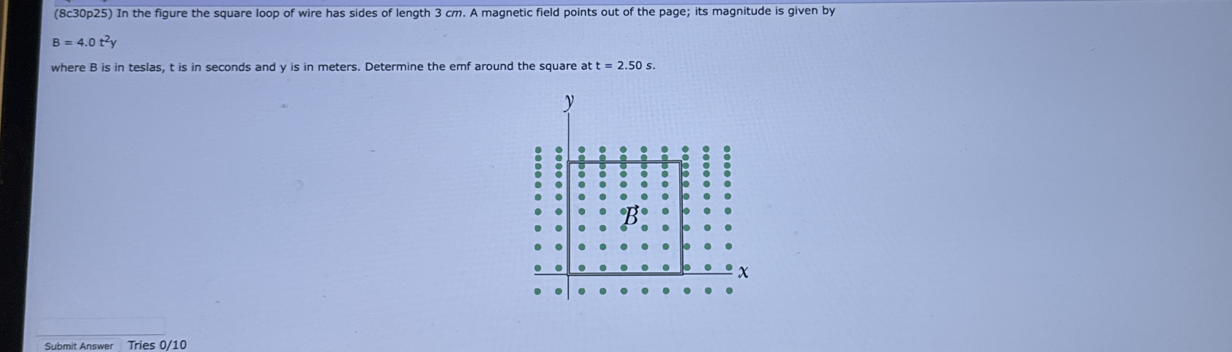 ( 8 c 3 0 p 2 5 ) In the figure the square loop