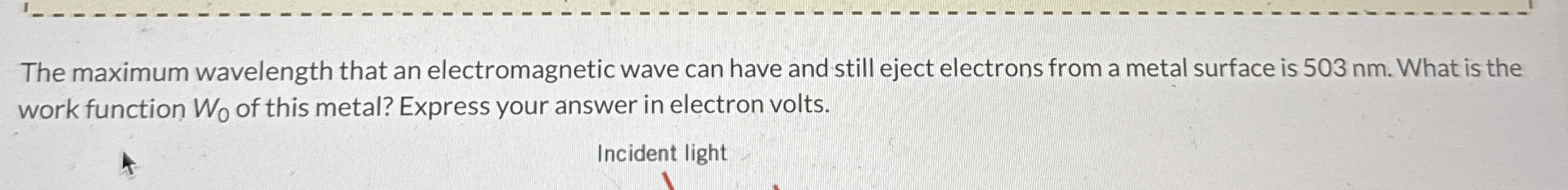 The maximum wavelength that an electromagnetic
