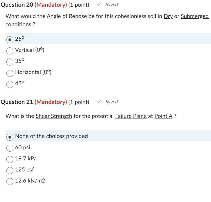 Question 2 0 ( Mandatory ) ( 1 point ) What would