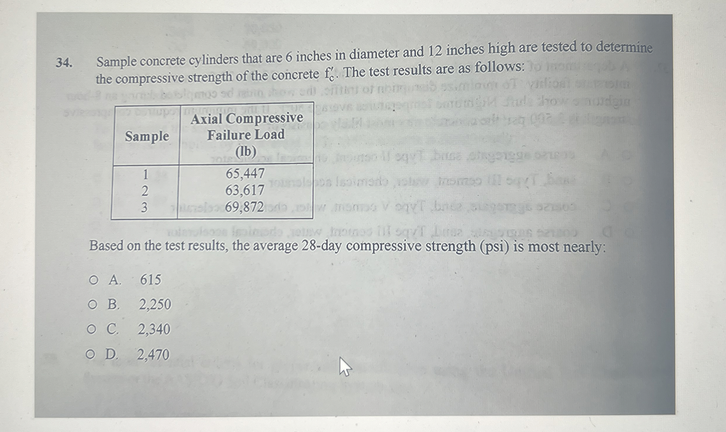 Sample concrete cylinders that are 6 inches in