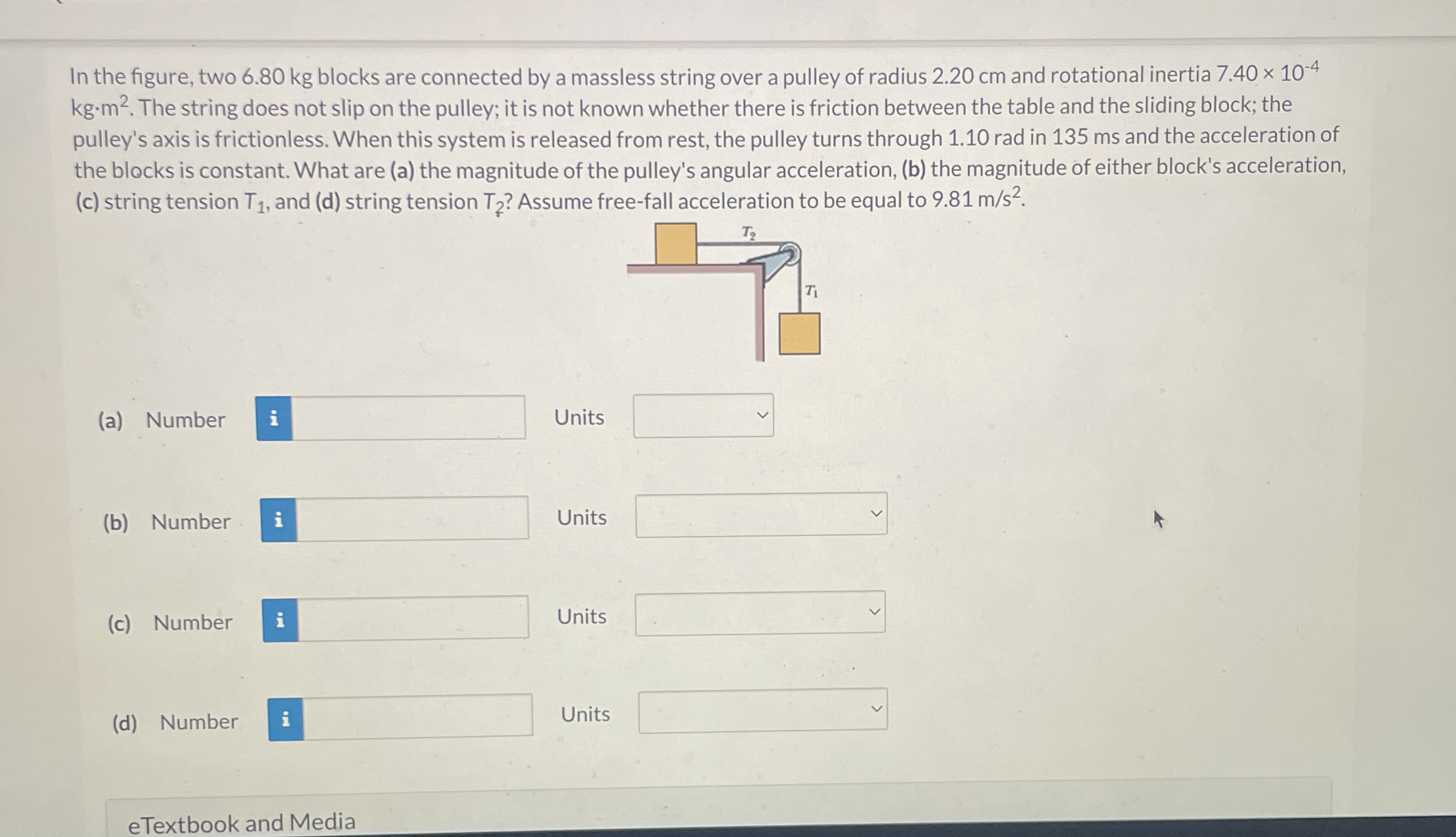 In the figure, two 6 . 8 0 kg blocks are