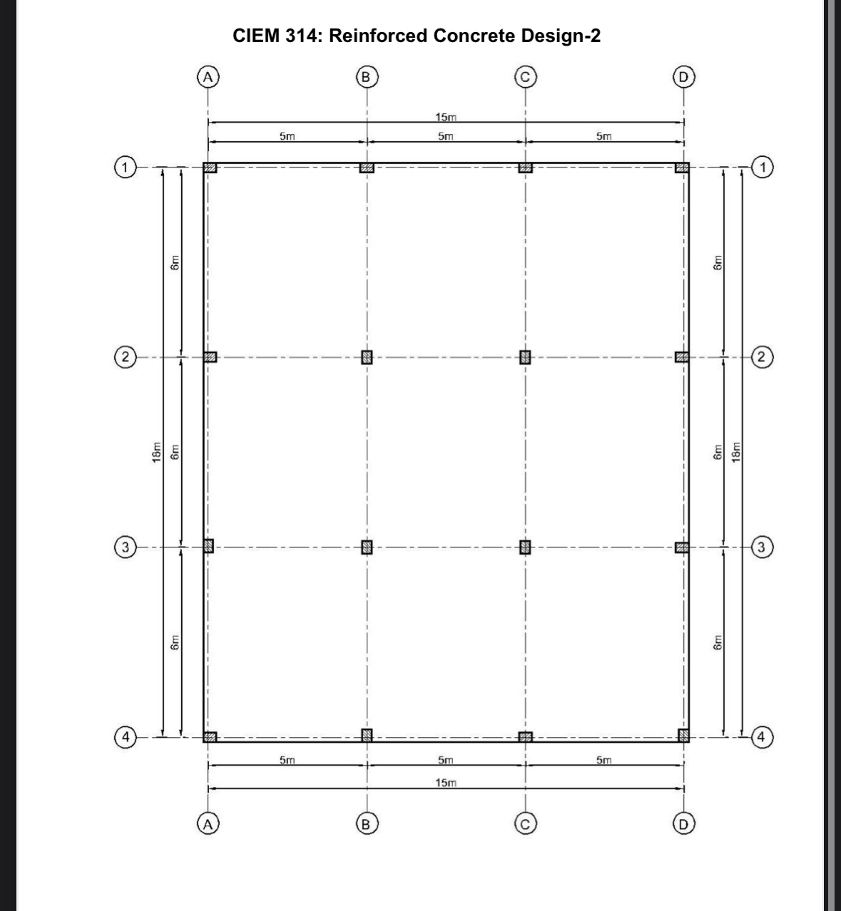 Flat Slab For the shown Plan: Design reinforced