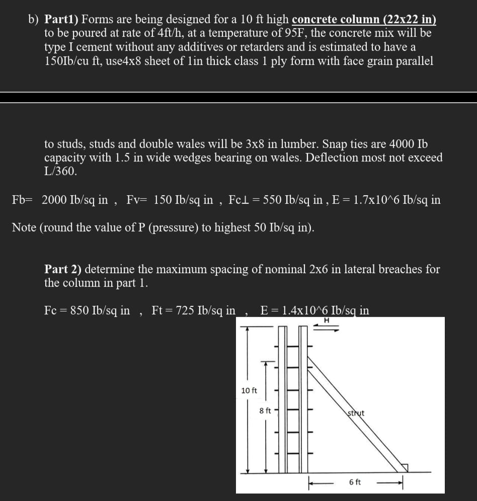 b ) Part 1 ) Forms are being designed for a 1 0