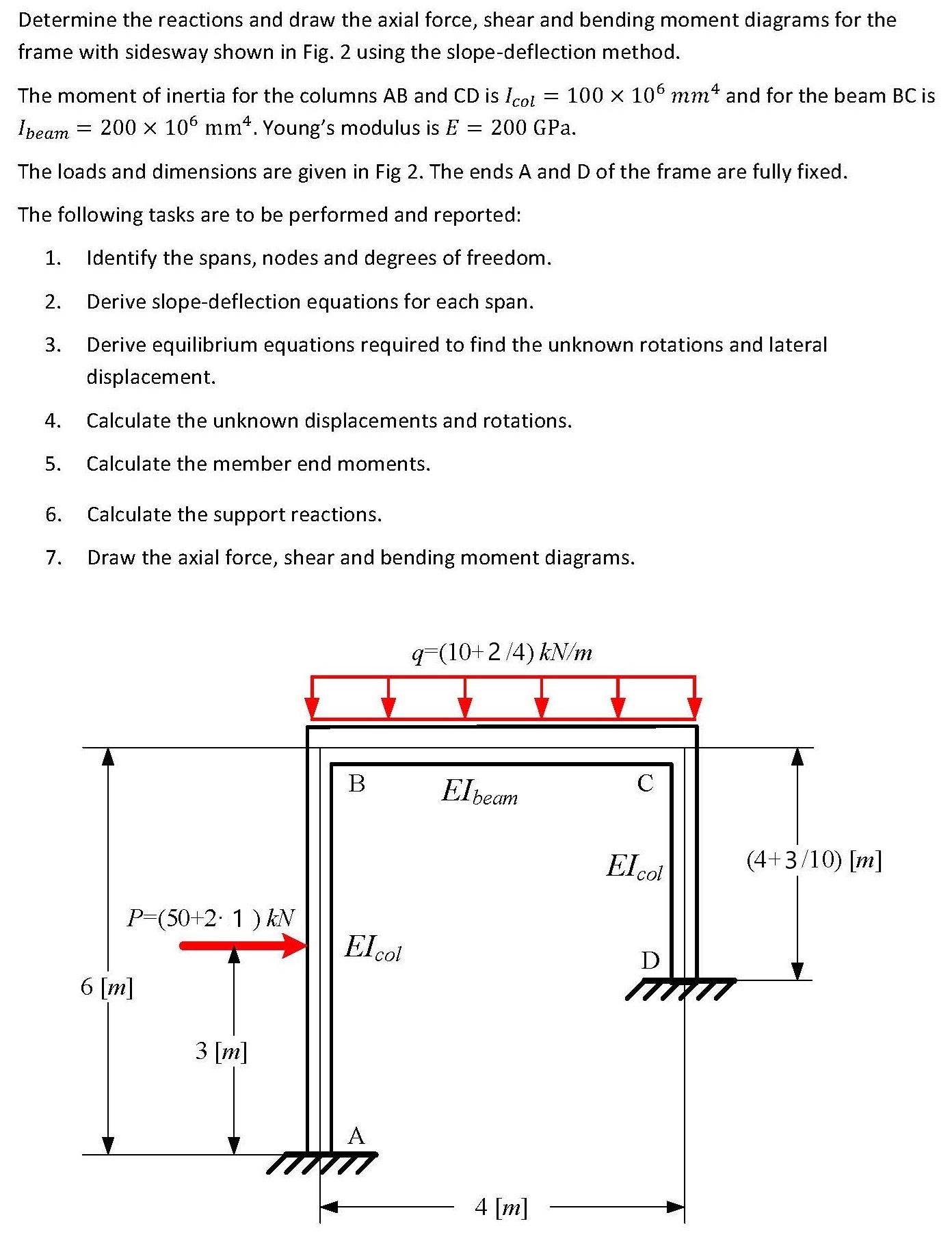 PLEASE ANSWER 1 to 7 Determine the reactions and