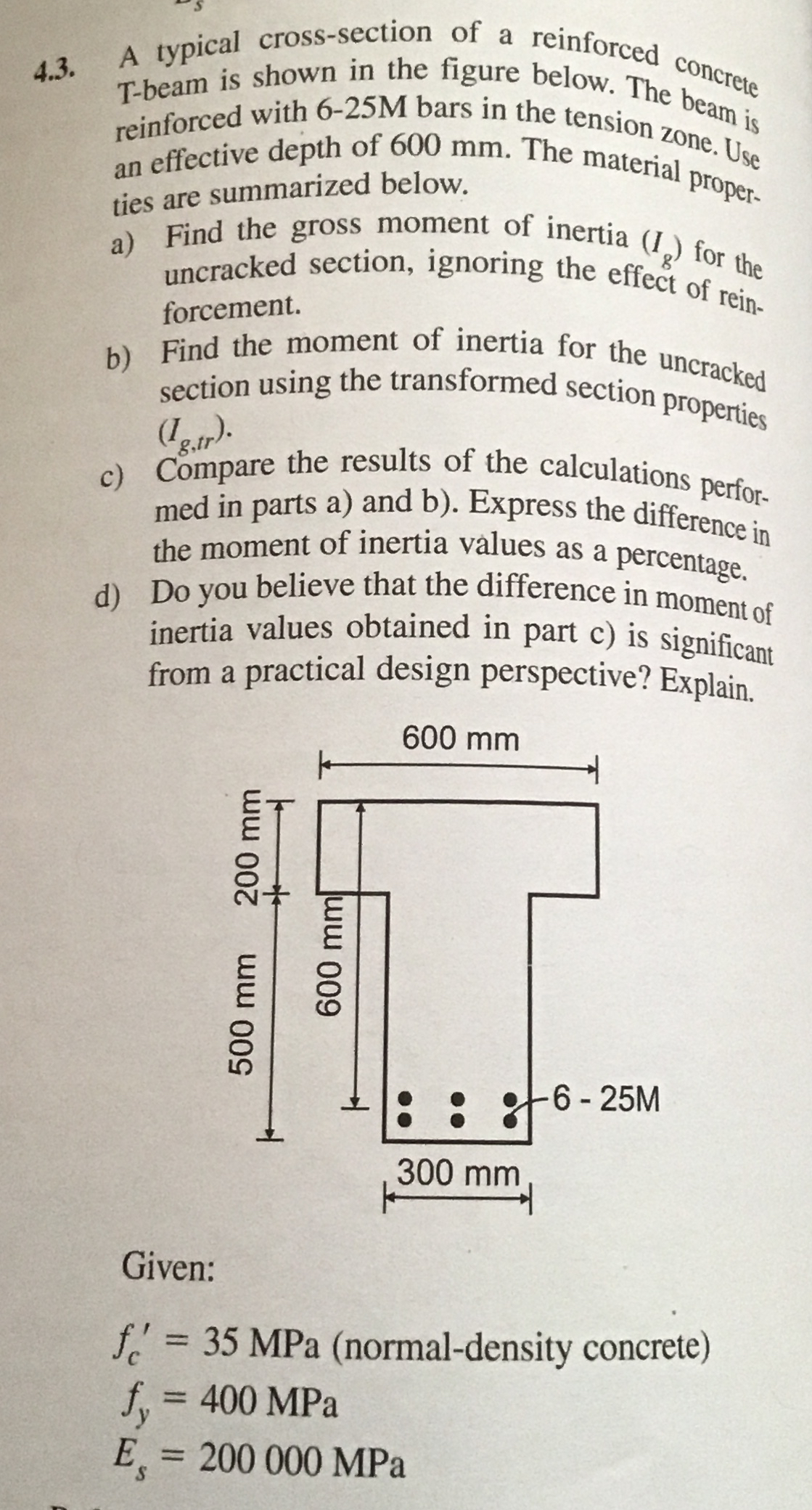 4 . 3 . A typical cross - section of a reinforced