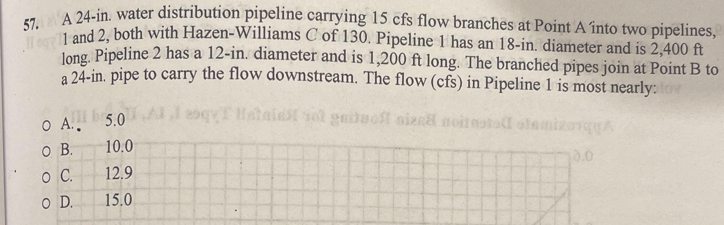 A 2 4 - in . water distribution pipeline carrying