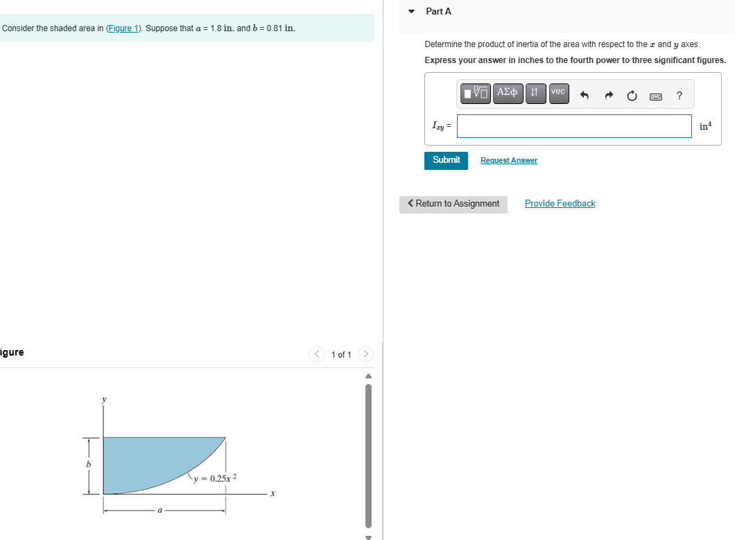 Consider the shaded area in ( Figure 1 ) .